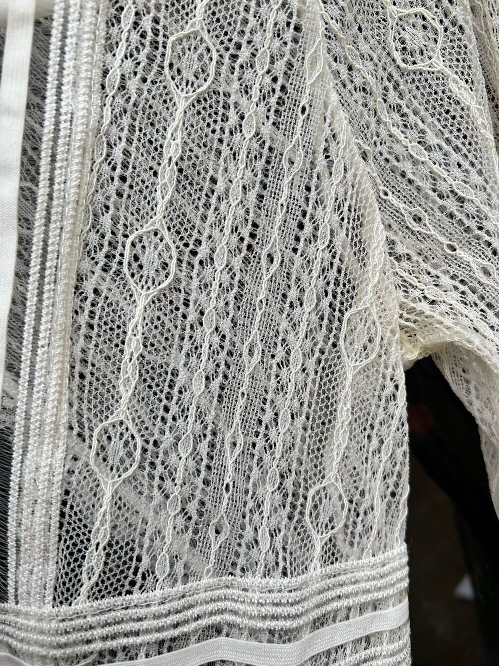 Hello Molly Duckworth White Sheer Lace Bodysuit S $69 - Picture 3 of 8